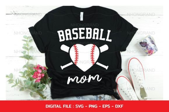 Baseball Mom Sport Heart Baseball Svg Graphics and Crafts