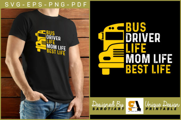 Bus Driver Life Mom Life Best Life SVG for Crafts & Graphics