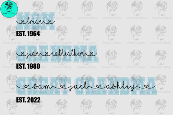 Mom Grandma Great Grandma Svg for Crafts & Graphics