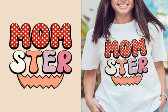 Mom Ster Retro Halloween SVG for Graphics and Crafts