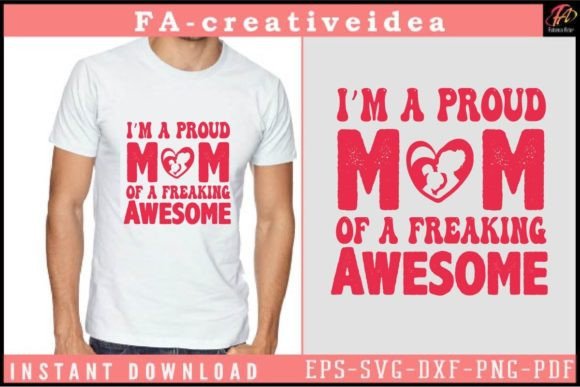 Proud Mom SVG: Bold Graphics for Crafts